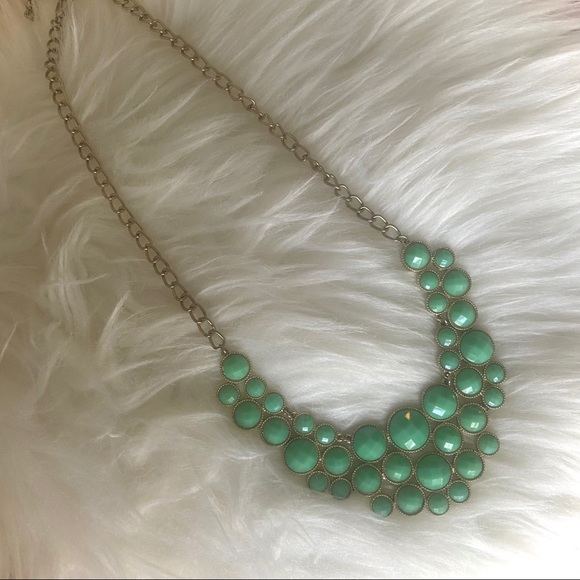 Teal Bib Statement Necklace | Francesca’s - Picture 1 of 7
